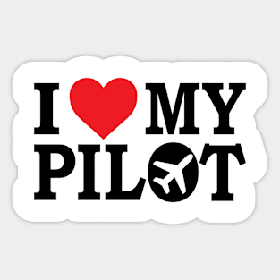 I Love My Pilot Sticker